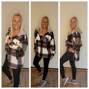 Fleece flannel with hood